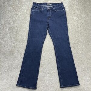 Levis Classic Bootcut Jeans Womens 10 Blue Dark Wash Mid Rise Stretch Denim